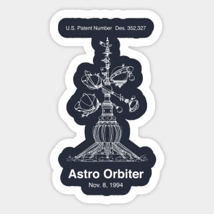 Astro Orbiter Blueprint Shirt Sticker